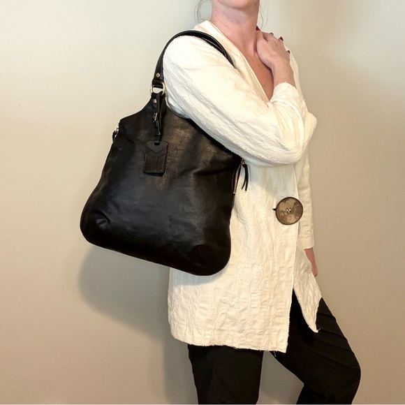 YSL YVES SAINT LAURENT Tribute Tote Shoulder Bag Leather Black - Picture 2 of 14
